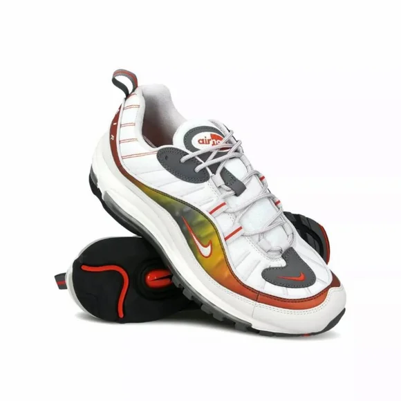 Nike | Shoes | Nike Air Max 98 Rust White Vast Grey Orange  display picture 1